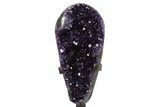 Sparkling Amethyst Geode With Metal Stand - Uruguay #342513-1
